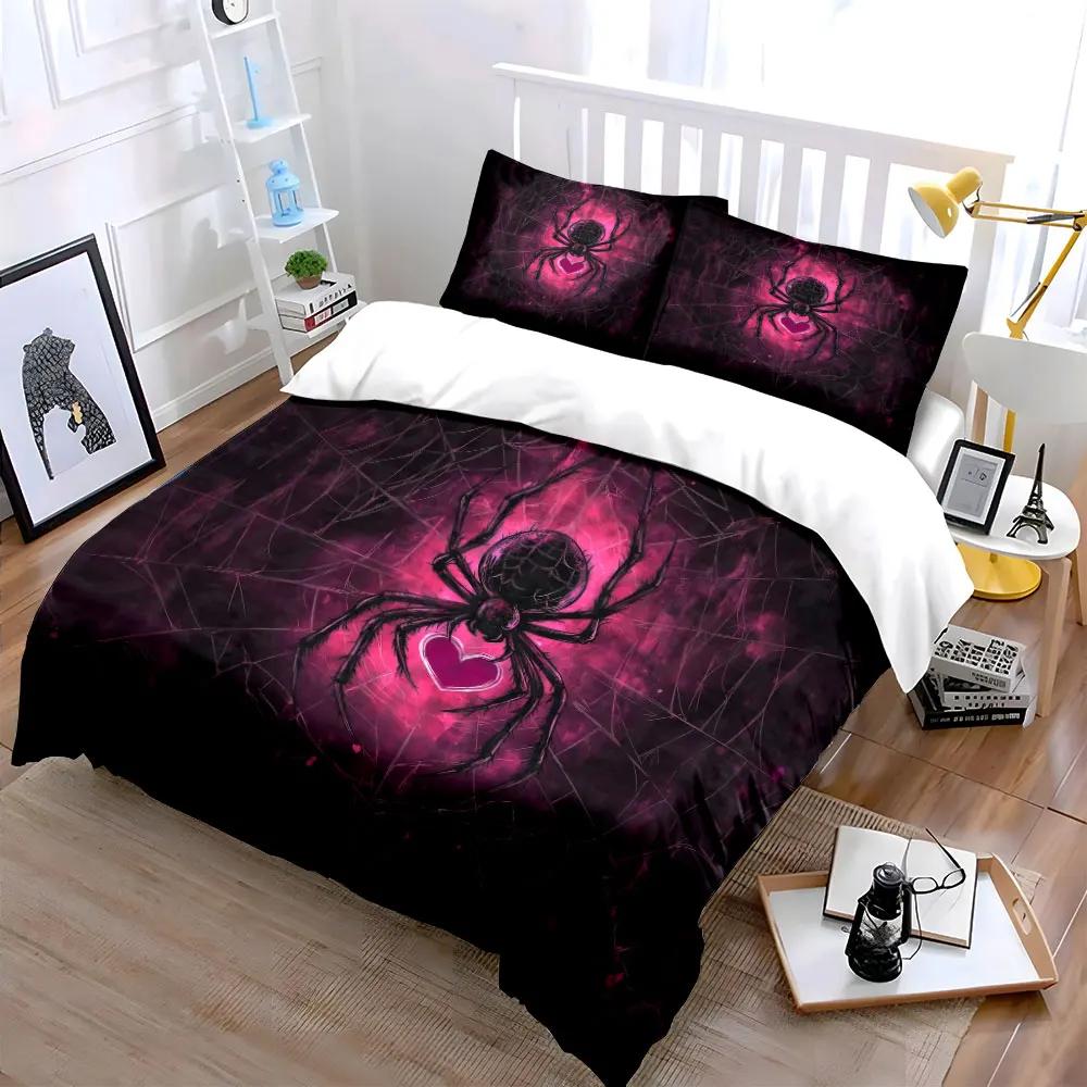 "Spider Heart Artwork Set" Soft Comfortable Duvet Cover Bedding Set Included 1*Duvet Cover & 2*Pillowcases, gift