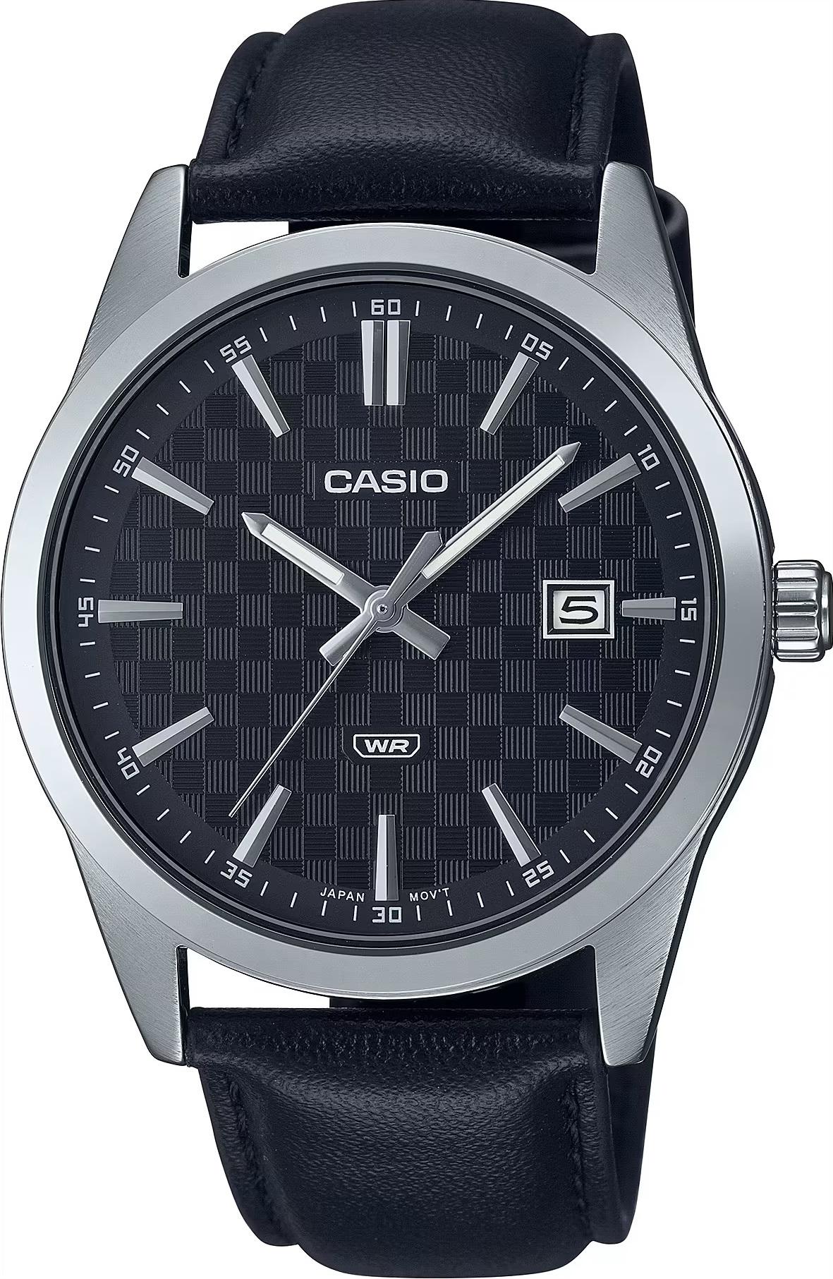 

CASIO COLLECTION Mod. DATE - CARBON LOOK - SILVER & BLACK MTP-VD03L-1AUDF