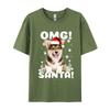 Christmas Dog T Shirts Fashion Premium Cotton Crew Neck Tee Shirts Male Plus Size Sweatshirts High Quality