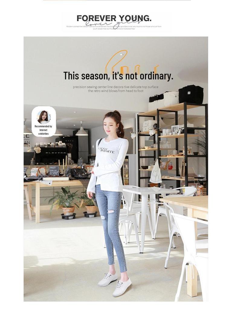 2025 Spring Women's Genuine Leather White Slip-on Sneakers - Soft Sole Casual Flats