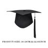 NEW Graduation Hat Black Adult Bachelor Caps with Tassels University Master Congratulation Graduation Party Decoration Supplies