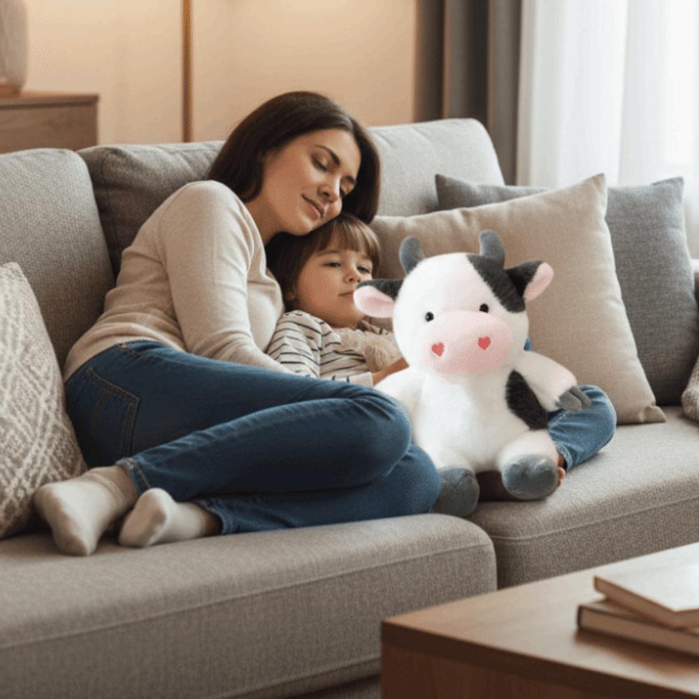 Cartoon Animals Cow Toys Simulation Cow Plush Toy Creative Cow Stuffed Plush Doll Birthday Gift