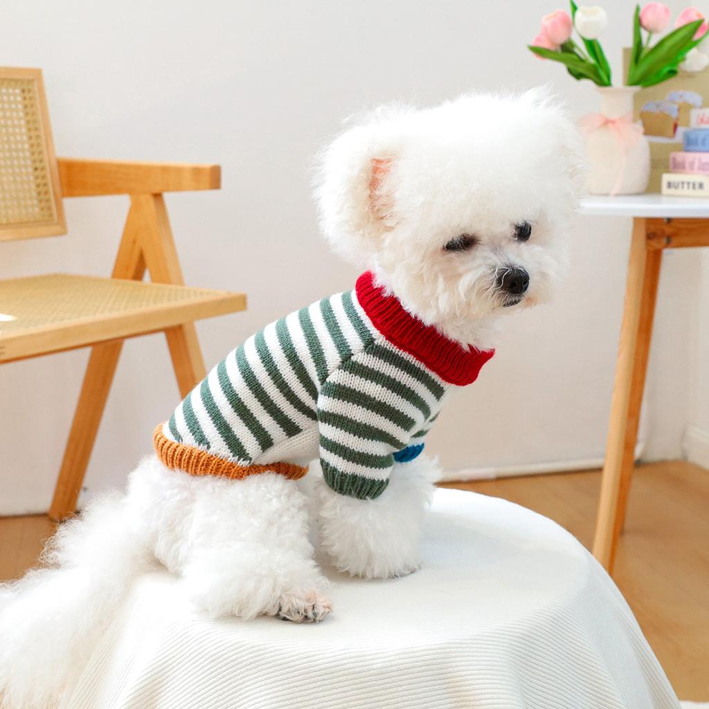 Pet Circle, Pet Clothing Dog Cat Clothing Colored Vintage Striped Sweater