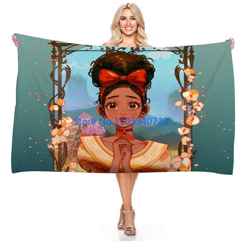 Cartoon Film Encanto Anime Bath Towels Microfiber Beach Swimming Towel Decor for Adults Kids Gift 75x150cm