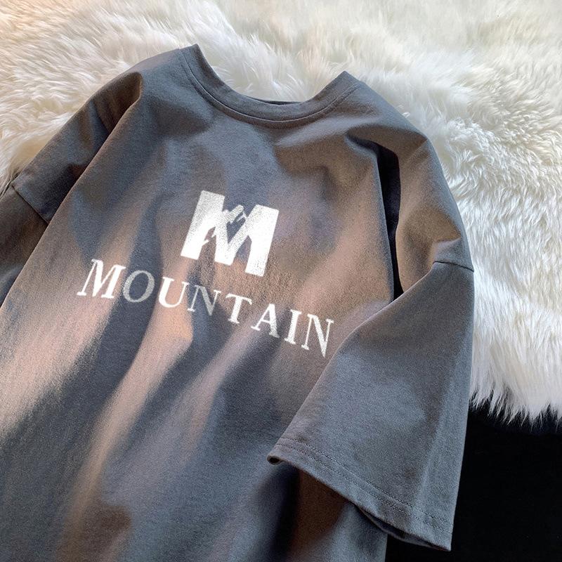 

Trendy Brand Autumn Men s Short Sleeved T-shirt Men s Pure Cotton Round Neck Plus Size Fat Loose Short Sleeve 3XL