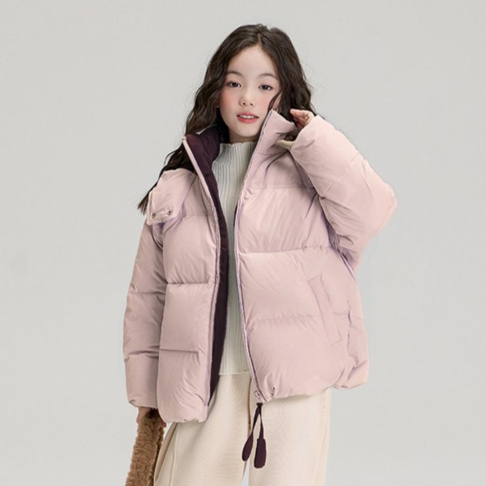 Winter Kids' Clothing, Casual Wear, Girls' Thick and Warm Hooded Jacket