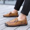 Large Size Handmade Split Leather Shoes Men Loafers Comfortable Casual Driving Shoes Moccasins Man Shoes