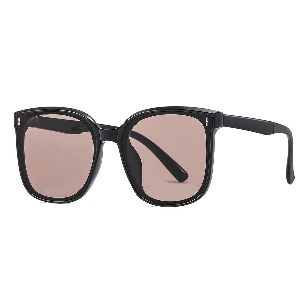 

Black Square Frame Sunglasses With Uv400 Polarized Lenses For Travel And Casual Wear Black Brown