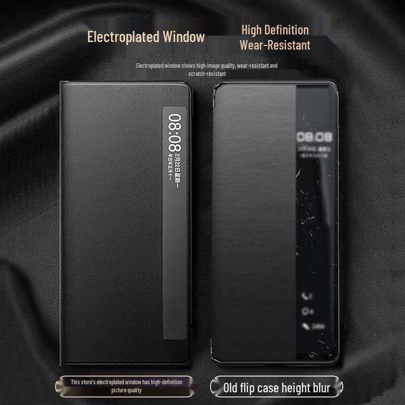 KOOLIFE Echte Leder Smart Window Flip Case für Honor Magic V6