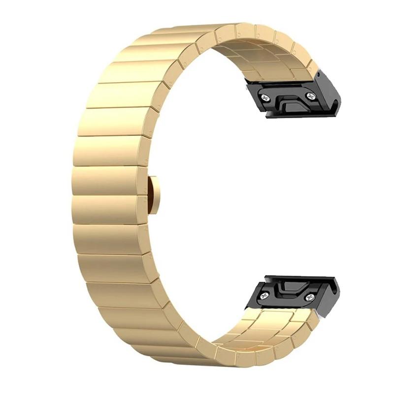 26mm 22mm QuickFit Stainless Steel Strap For Garmin Fenix 8 51mm 47mm 7X 7 Pro 6X 6 5X 5Plus 3 3 HR Band Forerunner 965 745 935