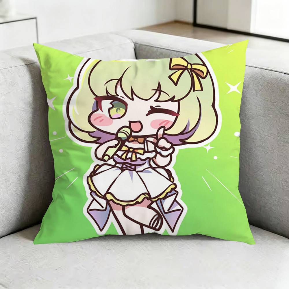 Trickcal CChibi Go Game Square DoubleSided printed Pillow Case Bedroom Bedside Pillow Sofa Cushion Cover Gift
