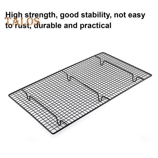 Baking Cooling Rack 18x10 Inches Carbon Steel Cooling Rack for Cakes Cookies BBQ Heat-Resistant & Space-Saving Non-Slip Grid Kitchen Shelf