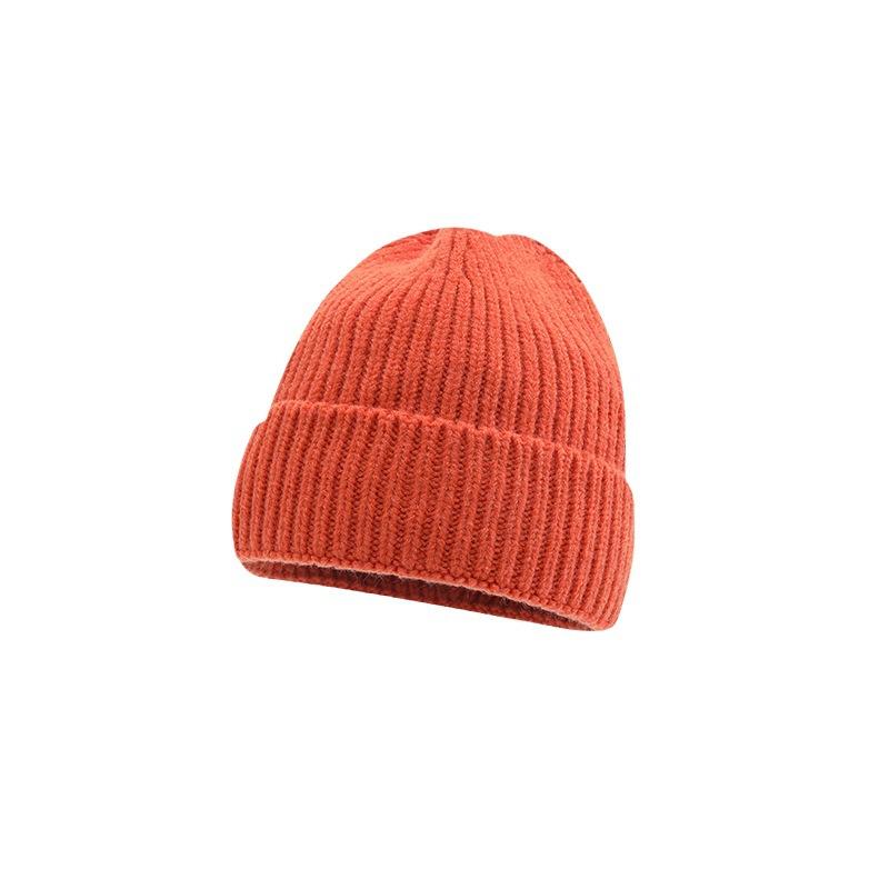 Knitted Hat Women'S Autumn And Winter Wool Hat Warm Versatile Casual Fashion Cold Hat Men'S Cold Hat Solid Color