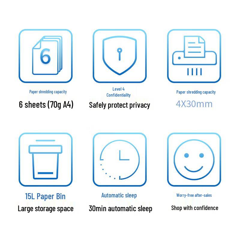 Comix S2206 High-Security Cross-Cut Paper Shredder CN Plug (adapter Included)