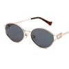 Luxury Metal Brand Sunglasses For Men And Women Unisex Designer Fashion Sun Glasses Unisex Stylish Shades Uv400 Oval Eyewear