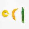 3D Printed Retractable Banana Toy Stress Relief Bendable Banana Cucumber Fidget Toy Flexible Fruit Shape Anti-anxiety Desk Toy