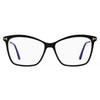 Tom Ford Women S Butterfly eyeglaSSeS Tf5687 B 001 Black Gold 56mm