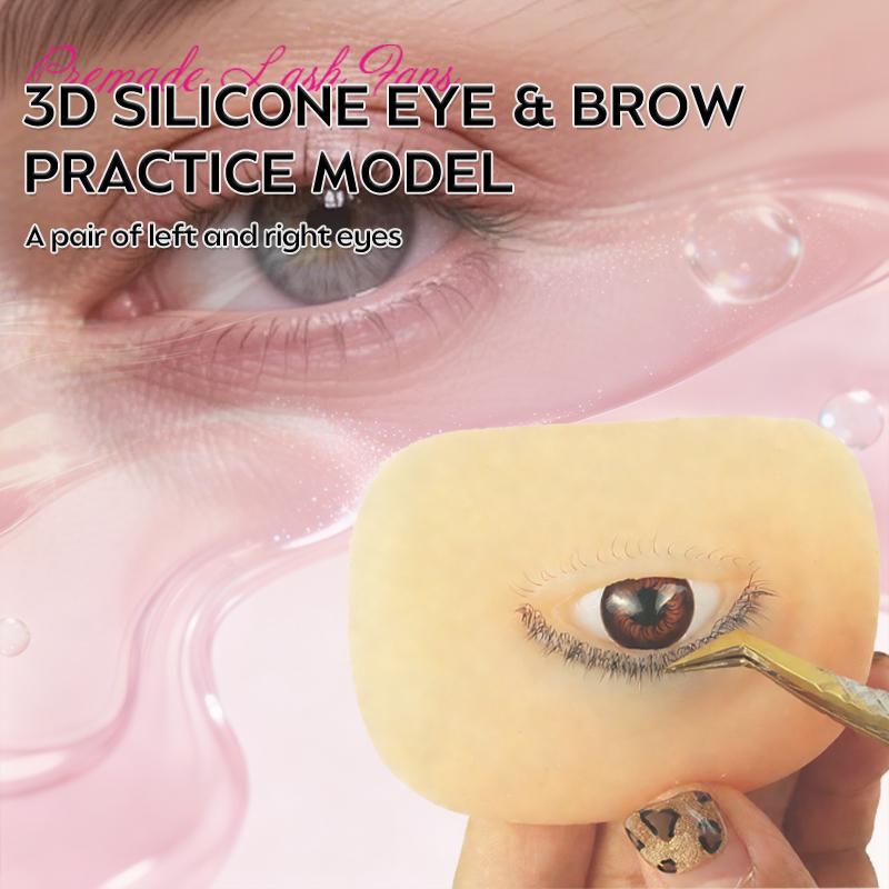 Cosmetic Tattoo Supplies Soft Eye Models With Eyeballs Silicone Tattoo Eye Brow Eyebrow Practice Skin