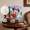 MinnieRed Polka Dot DressOversized Bowshaped Pearl DIY Art Painting for The Wall Decoration A HandmadeGift Suitablefor Homeor Office Decoration