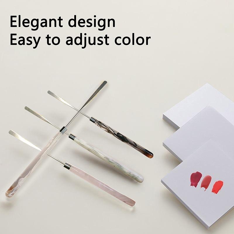 1Pcs Acrylic Handle Nail Art Stirring Rod Mixing Spatula Liquid Foundation Color Gel Powder Mixing Stick Scraper Makeup Tools