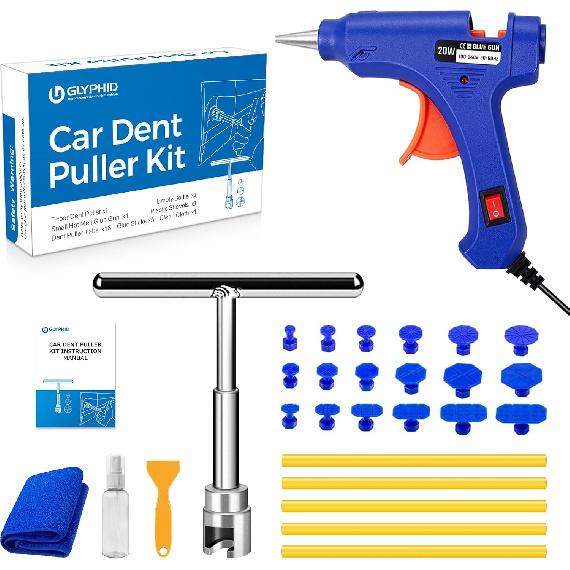 Car Dent Repair Removal Kit Small Paintless Auto Body Puller Remover Tool Tools,28Pcs Dent Pull Kits,Dent Remover Tool For Car Door Dents Hail Damage
