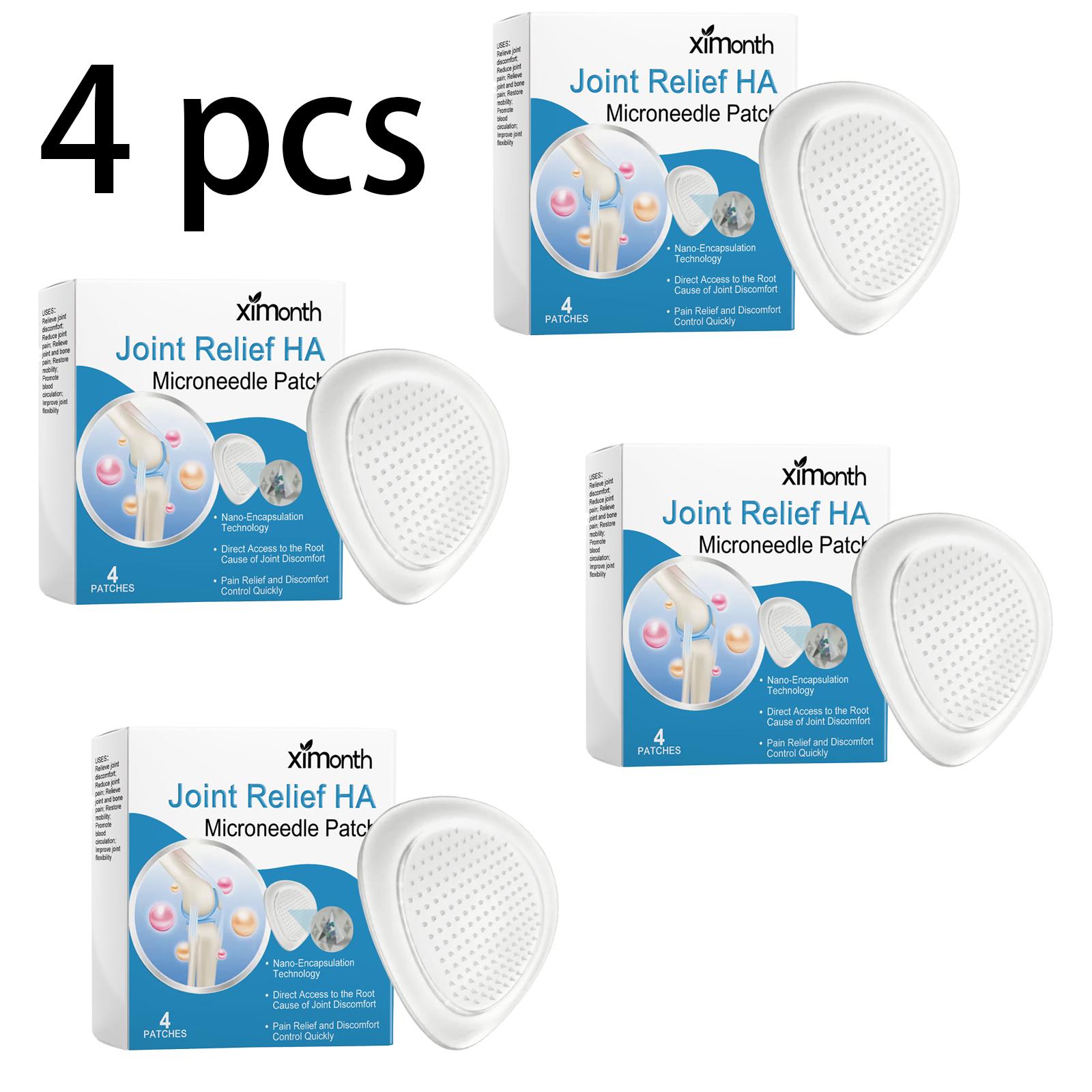 

Ximonth Joint Relief Microneedle Patch, gently soothes joint and muscle discomfort and soreness, topical body and joint care patch 4pcs