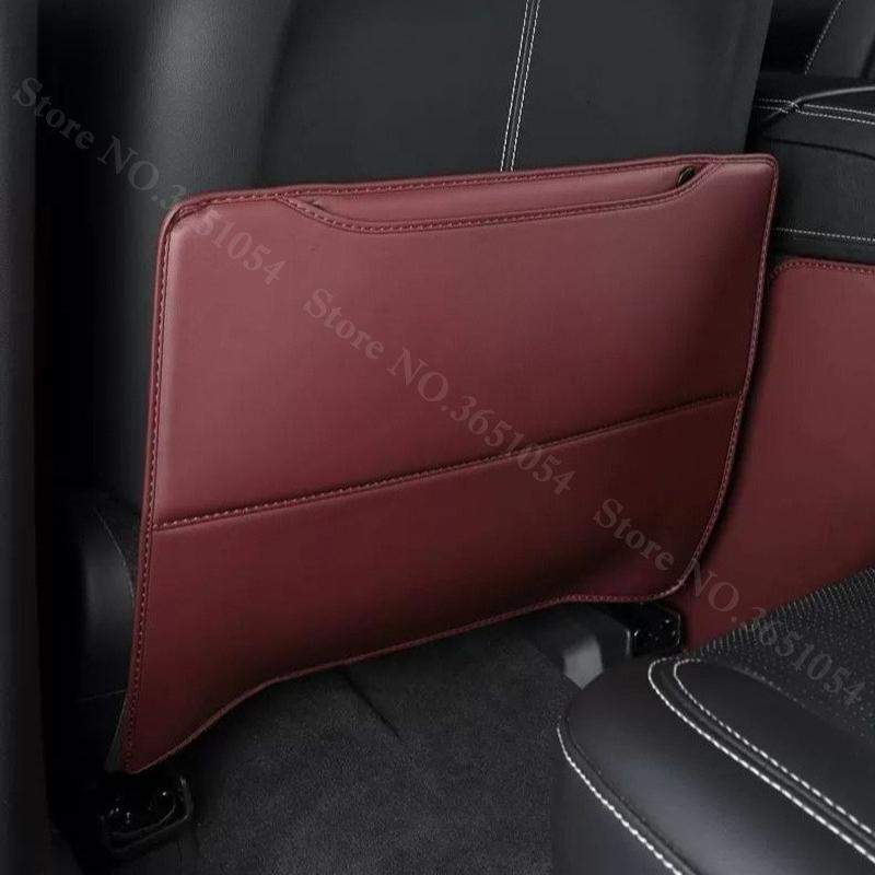For Cadillac XT5 2025 2026 Leather Car Seat Back Kick Protector Rear Armrest Anti Kick Protect Anti-dirty Pad Auto Accessories