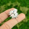 925 Silver Oval Ruby Zoisite Gemstone Flower Trendy Engagement Statement Ring