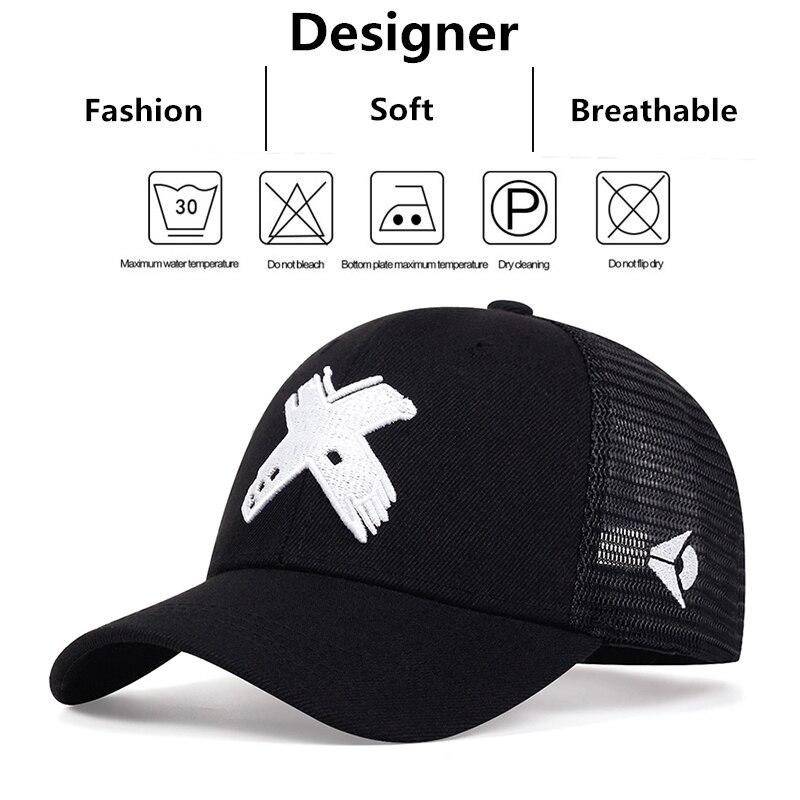 Unisex X Letter Embroidery Baseball Net Caps Spring And Summer Outdoor Adjustable Casual Hats Sunscreen Hat