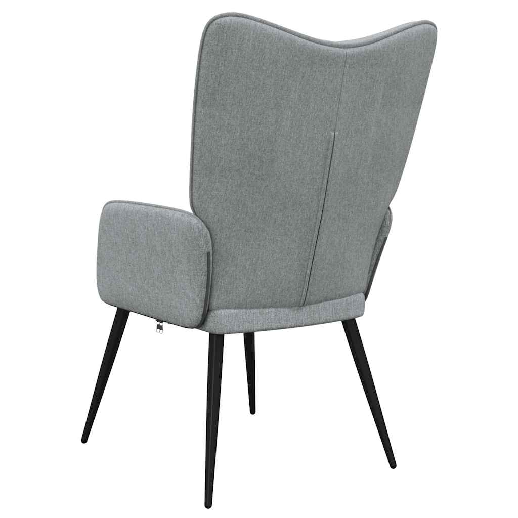 Vidaxl Armchair, Light Gray, Upholstered In Fabric