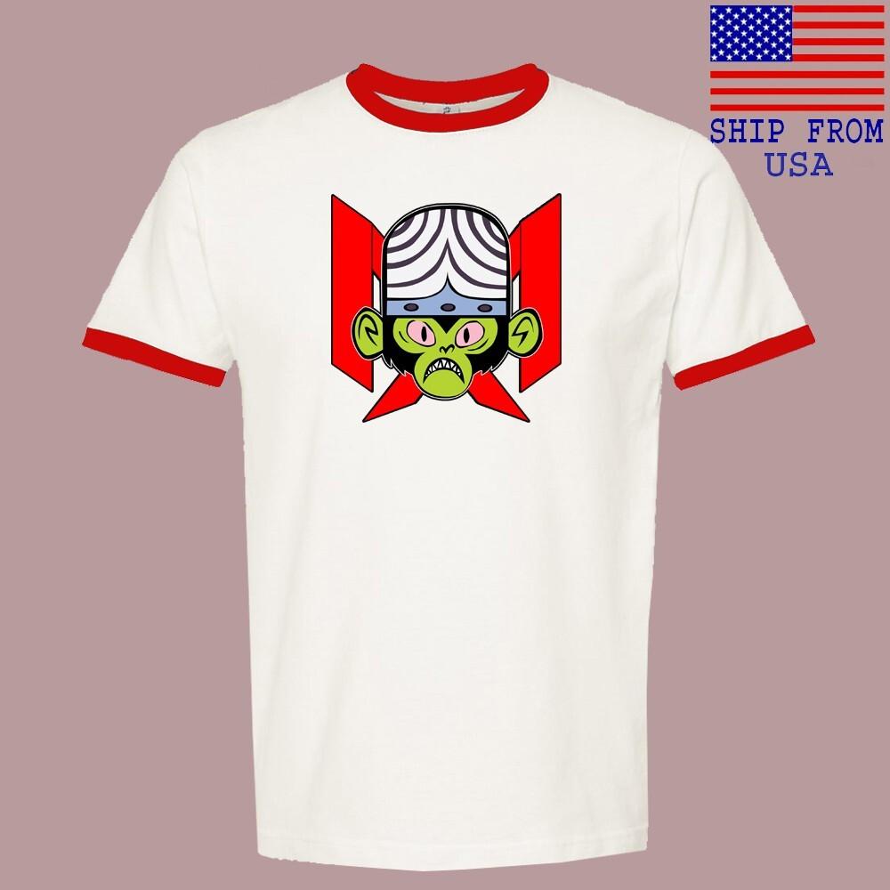 Mojo Jojo Head Men#039;s Ringer Red Size S3XL Unisex T-Shirt S
