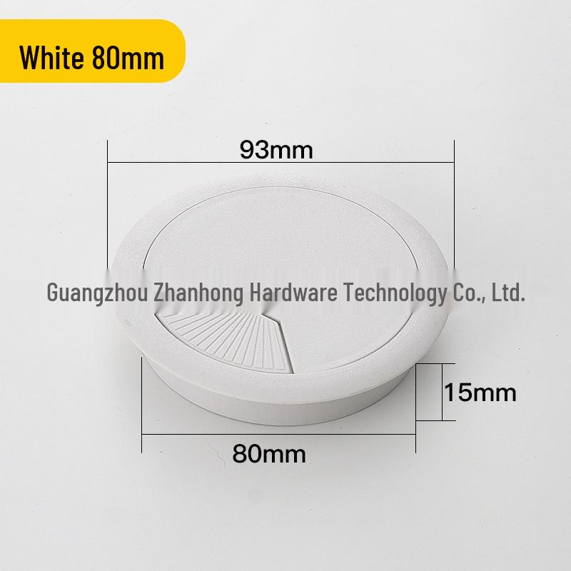 Round Desktop Cable Hole Cover for Wire Management (50, 53, 60mm)