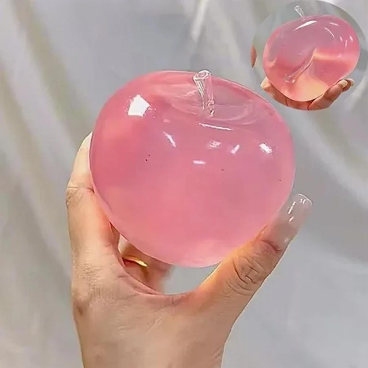 Leuk Squishy Fruit Appel Fidget Speelgoed Knijp Stressverlichting Hand Speelgoed Anti-Angst Fruit Rekbaar Langzaam Rijzend Speelgoed Creatief Cadeau pink