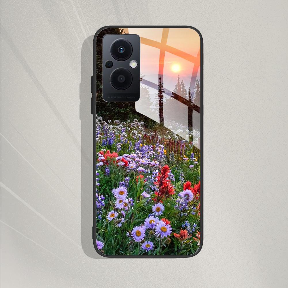 Per OPPO Reno 8 Lite 5G Custodia Cover Reno 7Lite Paraurti per Telefono Custodia in Vetro Temperato Per OPPO Reno7 Lite / Reno8 Lite Fundas Capa