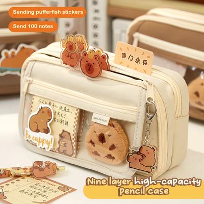 Capybara Pencil Bag Cute υφασμάτινη μολυβοθήκη Kawaii μεγάλης χωρητικότητας