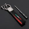 Suede Car Keychain Pendant for Mitsubishi Lancer Ex Mirage V33 Outlander Delica Pajero Galant Eclipse Key Rings Ke Chain Holder QC3