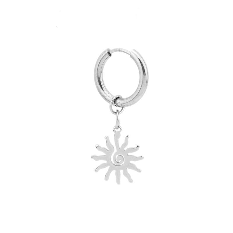 Clips d'oreille soleil en acier inoxydable pour hommes - Boucles d'oreilles personnalisées & Accessoires de piercing