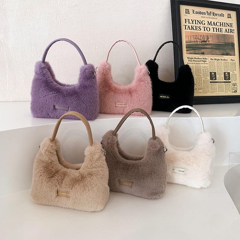 Autumn and winter 2026 new plush bag imitation mink hair handbag Korean fashion messenger imitation fur fur bag