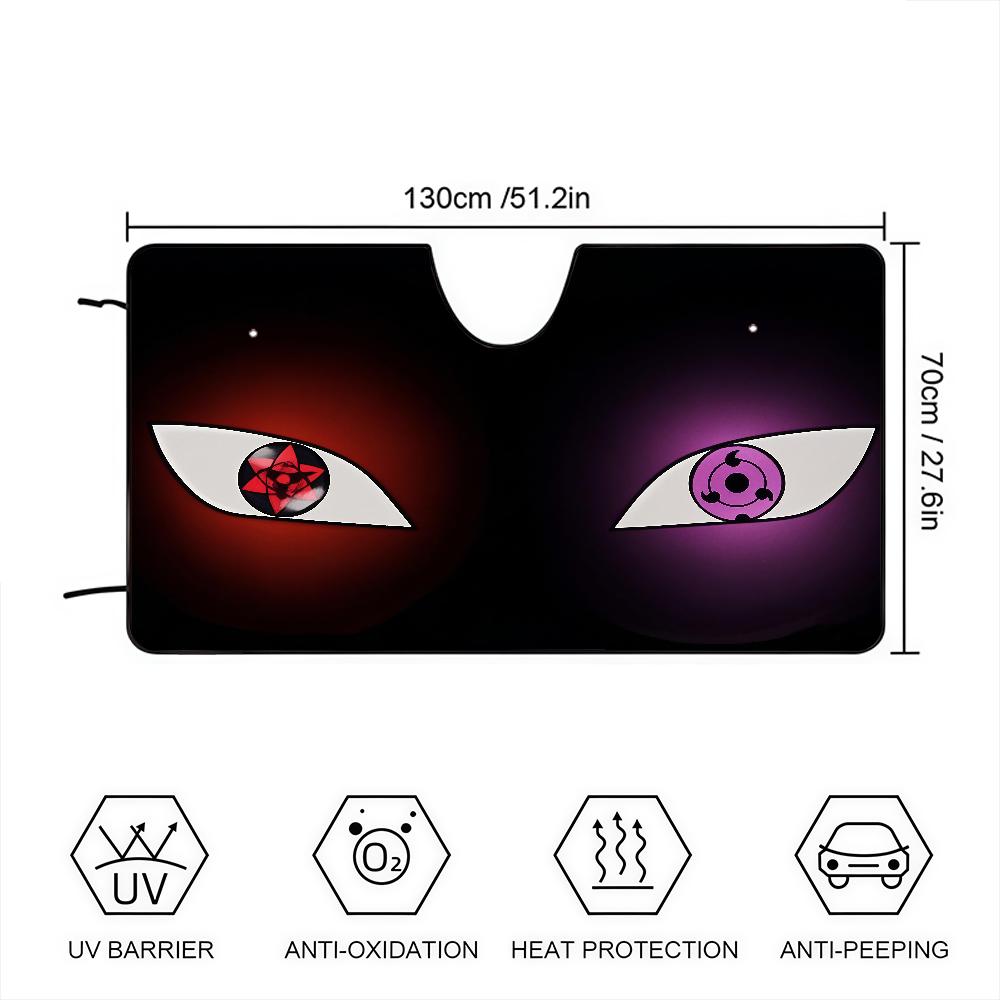 Funny N-NarutoS Eye Cool Car SunShade Windscreen Cover Shade Car SunShade UV Rays Car Sun Visor Protector