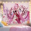 Japanese Anime Girl Tapestry Aesthetic Wall Hanging Art for Girls Bedroom Living Room Manga Home Decor