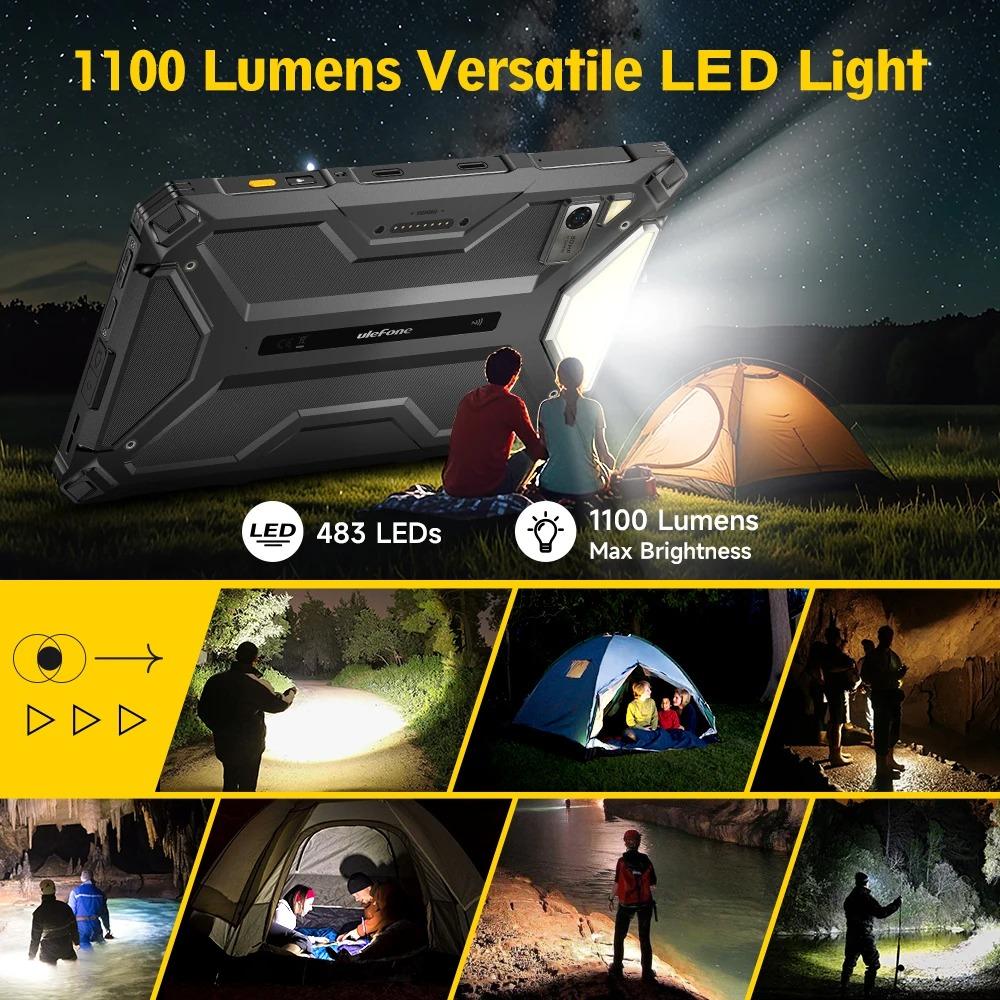 Ulefone Tableta Resistente Armor Pad 4 Ultra 5G IP68/IP69K Luz LED Batería de 11800mAh Hasta 16GB+256GB 50MP