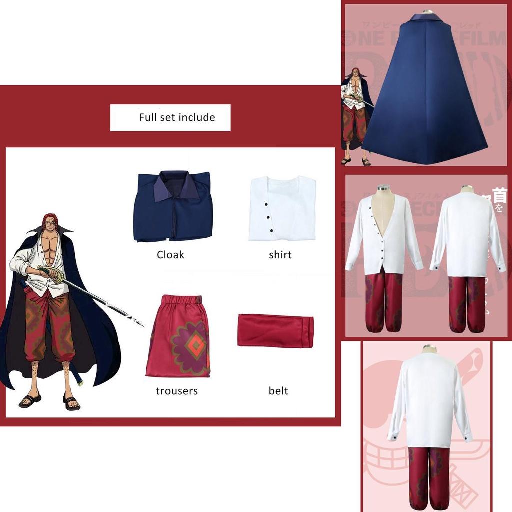 Role Play Outfit For Kids Adult One Piece Shanks Cosplay Costume Cloak