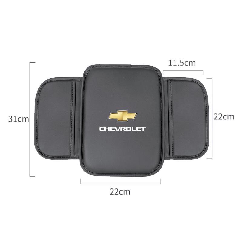 Auto-Armlehnenmatte Mittelkonsolen-Leder-Schutzpolster für Chevrolet Bolt Spark Tahoe Z71 Aveo Impala Lacetti Malibu Sail SS