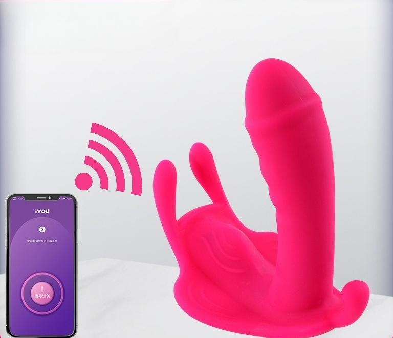 Female Dildo Butterfly Vibrator APP Remote Control Bluetooth Vagina Massager Clitoral/Anal AV Wand Women Clitoris Stimulator 18+