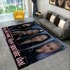 Kpop Girls 3D B-black and Pink-k HD Rug Carpet for Living Room Bedroom Home Decor,Floor Mat Non-slip Decoration for Sofa Doormat