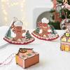 NUCHI Luminous Wooden Christmas Tree Ornaments - Small House Pendant Decorations