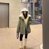 2024 Women's Korean Style Oversized Quilted Cotton Coat - Winter Mid-Length Casual Jacket
