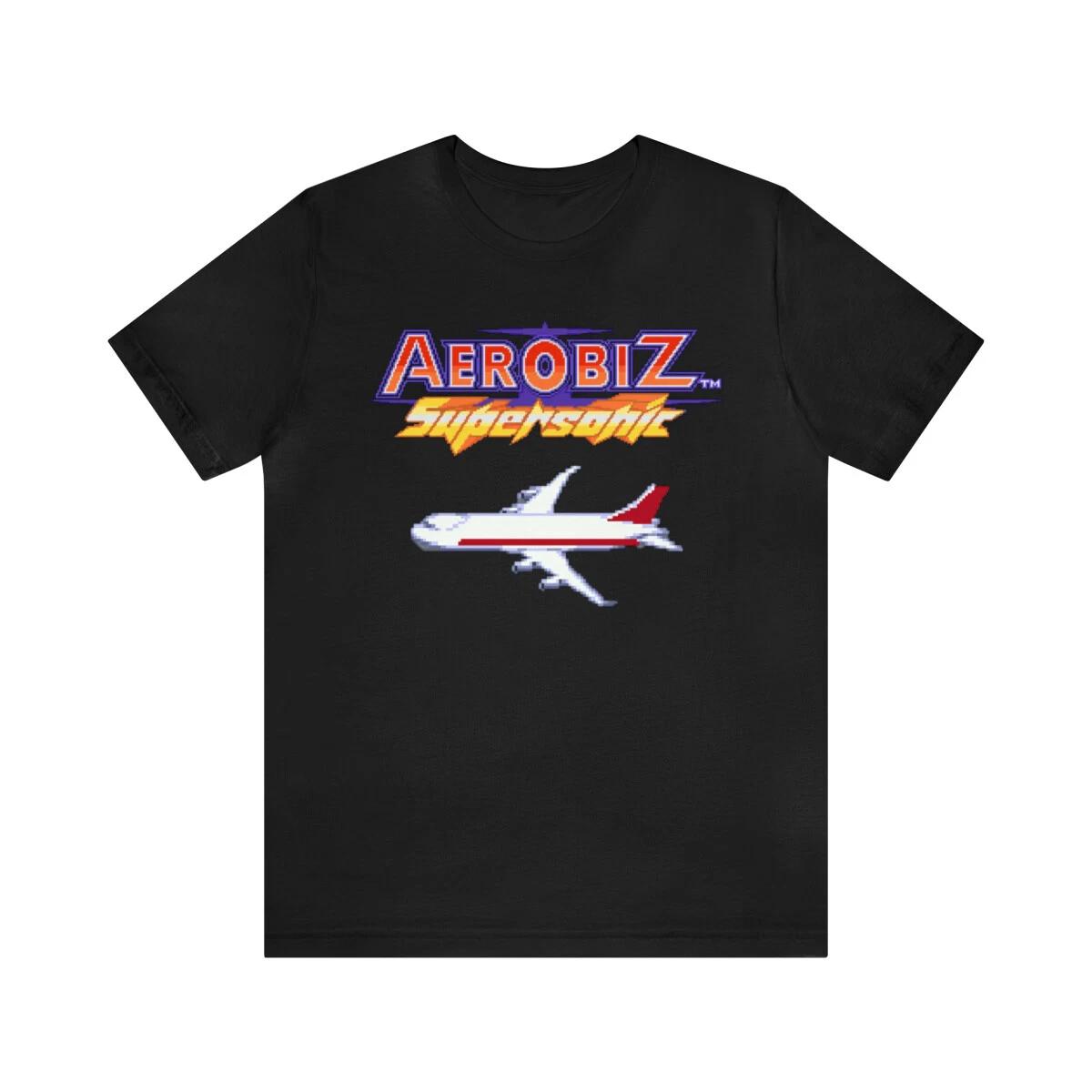 Aerobiz Supersonic Plane SNES Sega Genesis Unisex Short Sleeve Tee 100% Cotton T-shirt Mens Tees Top S