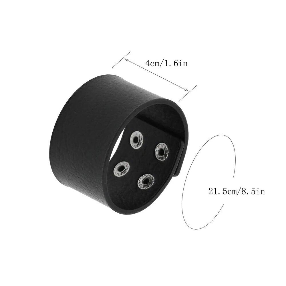 Fashion Black Brown Color Leather Men Bracelets Bangles Punk Vintage Couple Bangles For Men Jewelry Gift