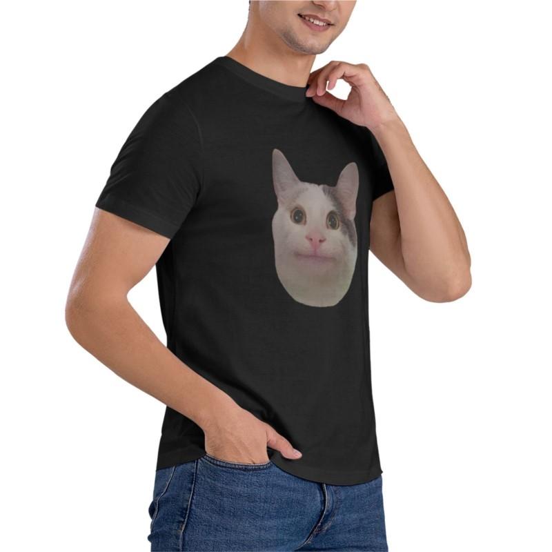 Beluga Cat Meme Face Uśmiechnięty Aktywny T-shirt męskie graficzne t-shirty t-shirty oversize męski t-shirt
